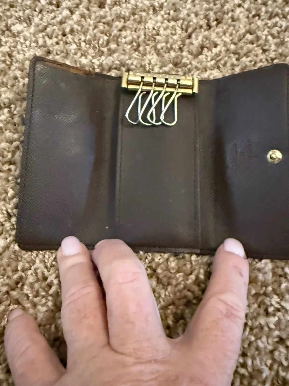 Louis Vuitton Brown Damier Key & Card Holder